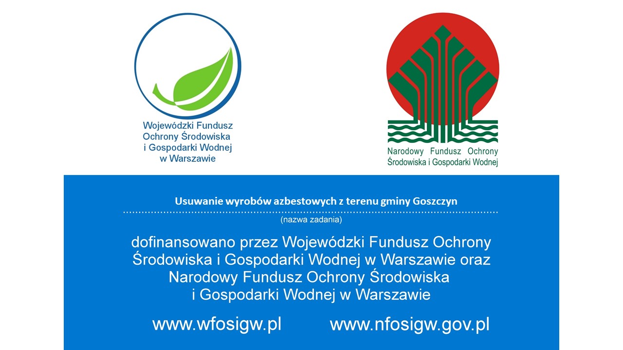 Więcej o: „Usuwanie wyrobów azbestowych z terenu gminy Goszczyn”